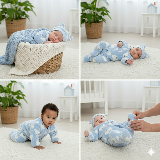 Soft Blue Baby Shirt with Full Sleeves – WooAttire Winter Wear