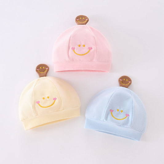 Cute Cartoon Baby Cap for Newborn Baby Boys & Girls | Soft Cotton Infant Beanie Hat Pack of 3