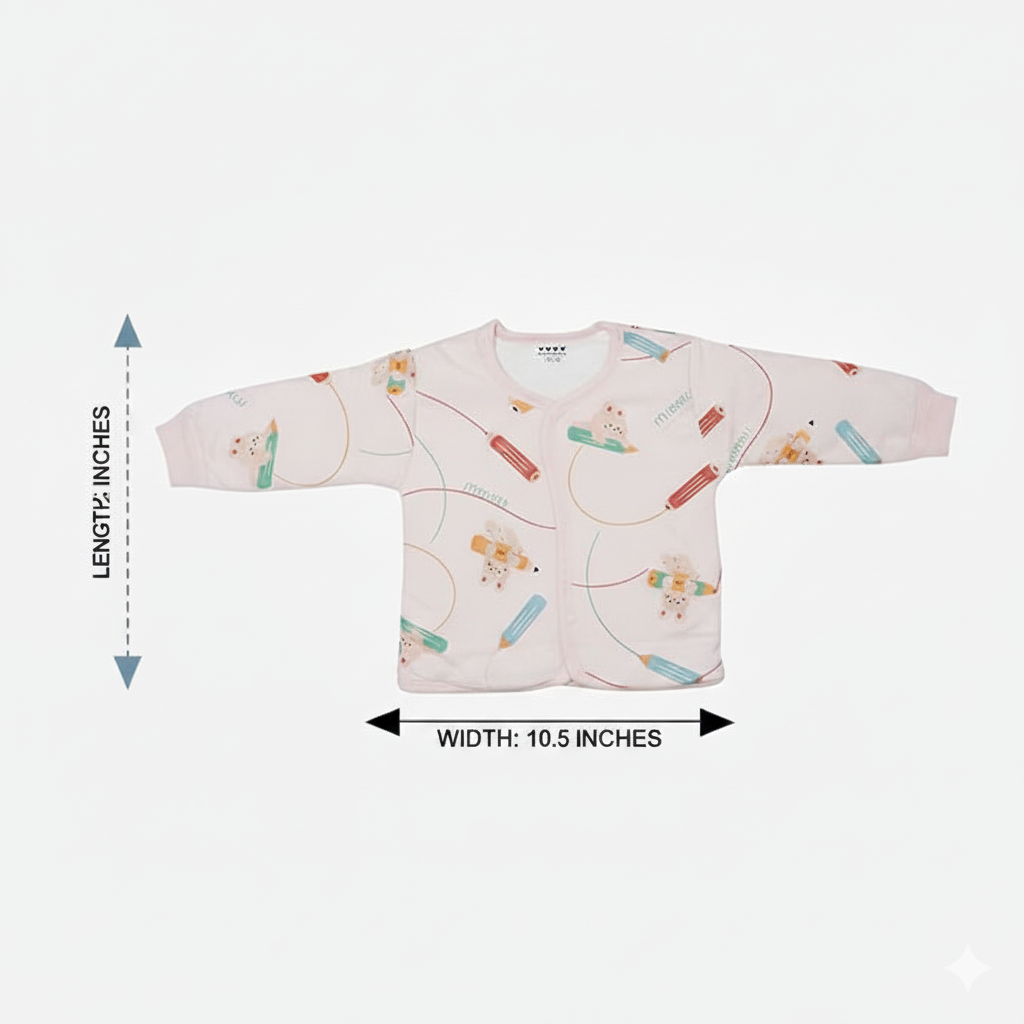 WooAttire Infant Winter Dress – Pink Cotton Padded Outfit for Babies