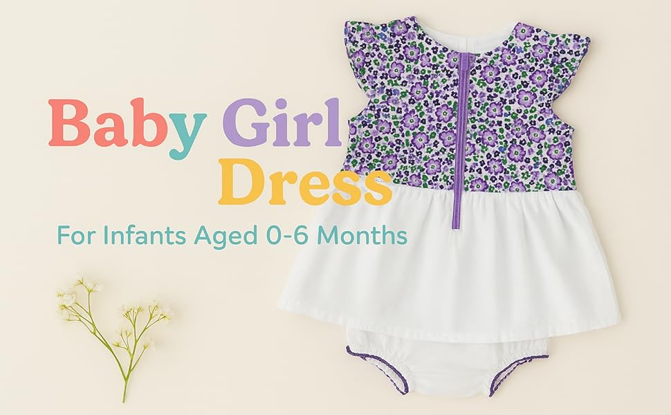 Breathable Cotton Baby Girl Outfit for Summer – WooAttire Infant Dress