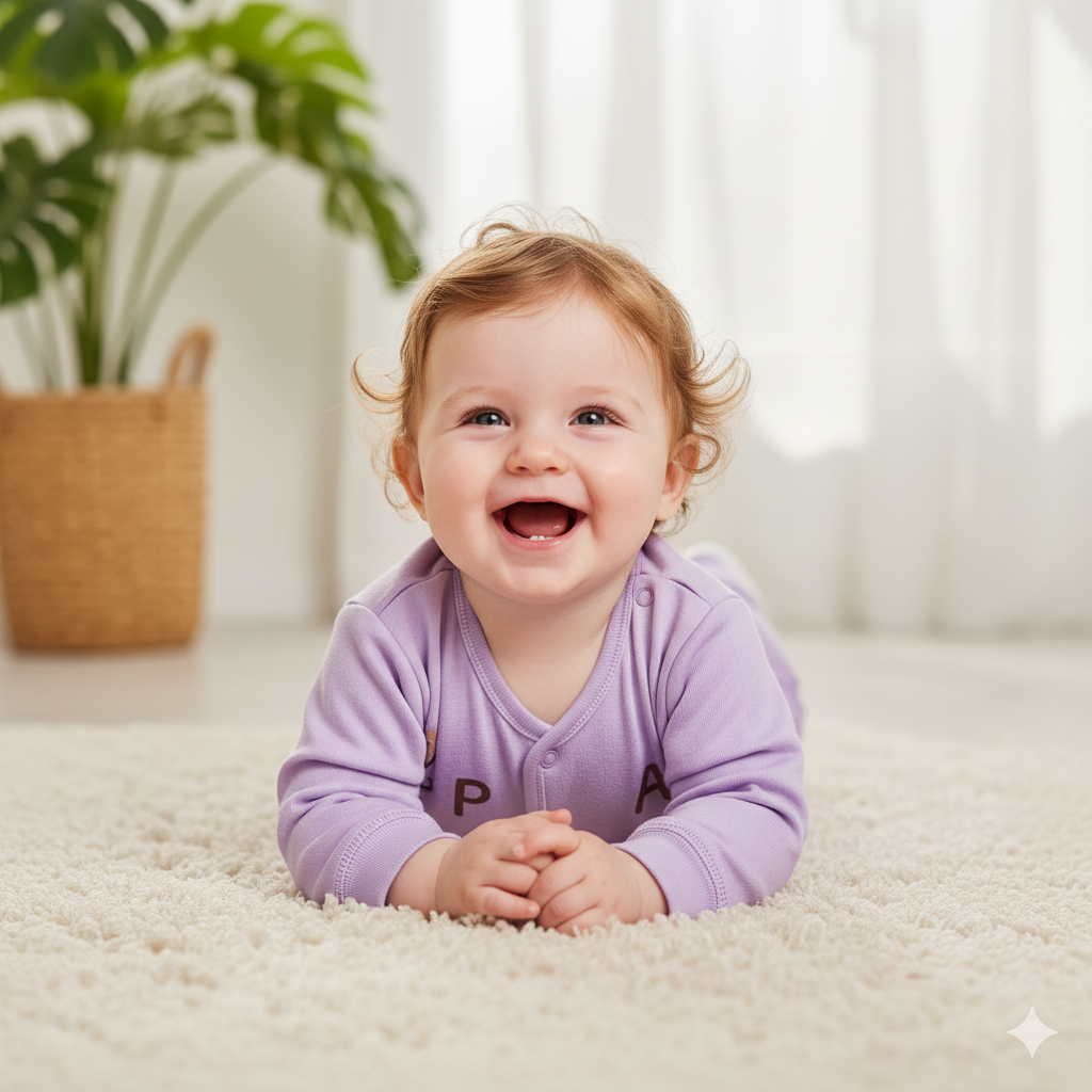 Cozy Purple Fleece Baby Outfit for Winter Comfort – WooAttire