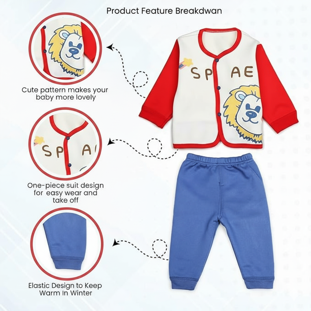 Premium Cotton and Fleece Lined Baby Dress β Gentle on Delicate Skin