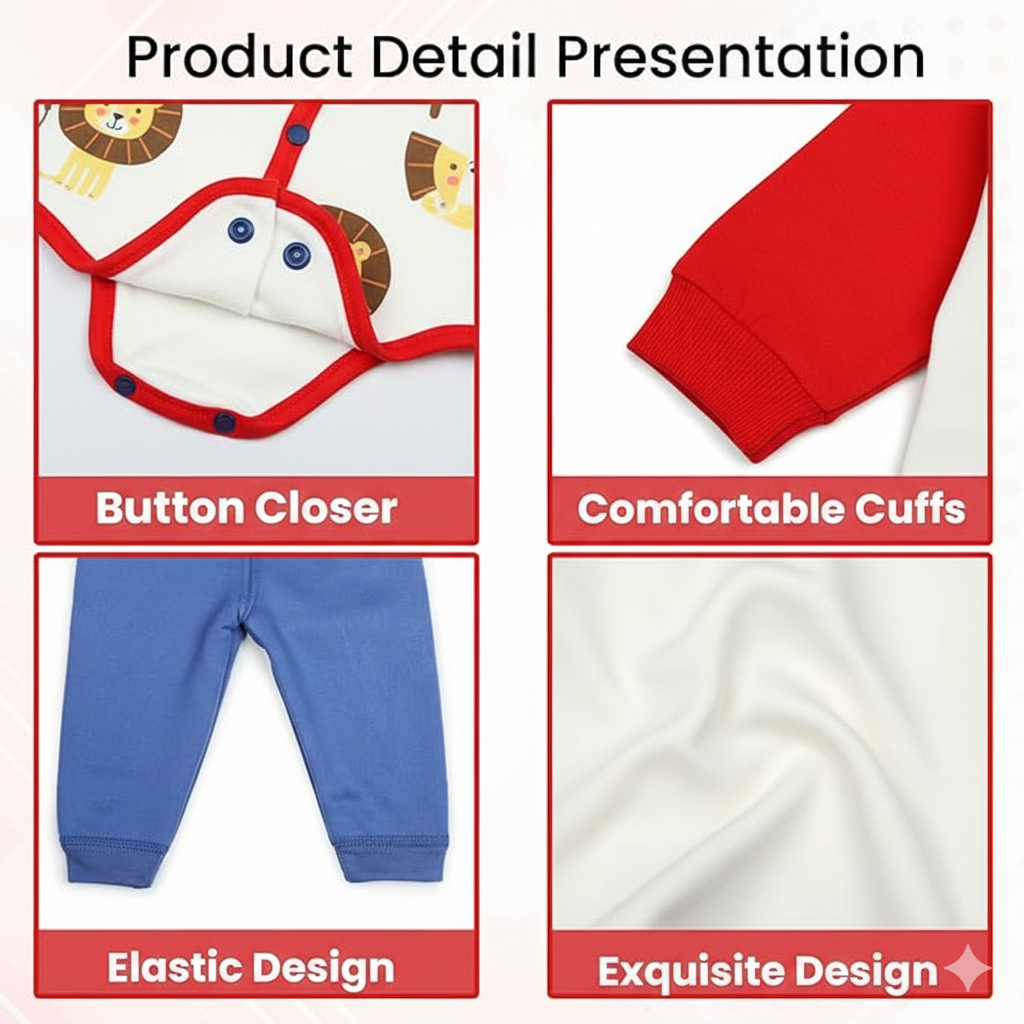 Durable and Machine Washable Baby Winter Set for 0β3 Months