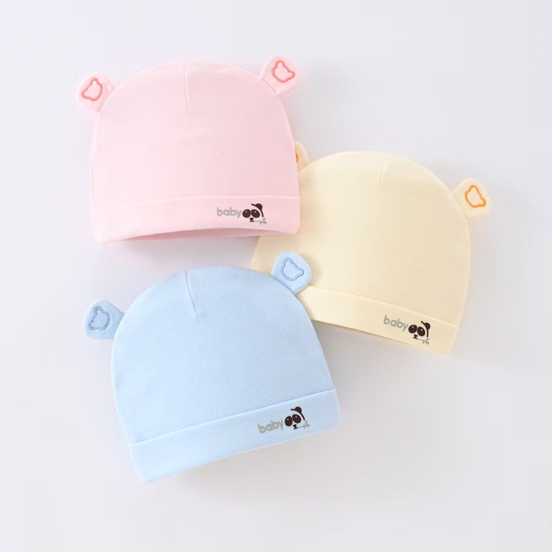 Cute Cartoon Baby Cap for Newborn Baby Boys & Girls | Soft Cotton Infant Beanie Hat Pack of 3