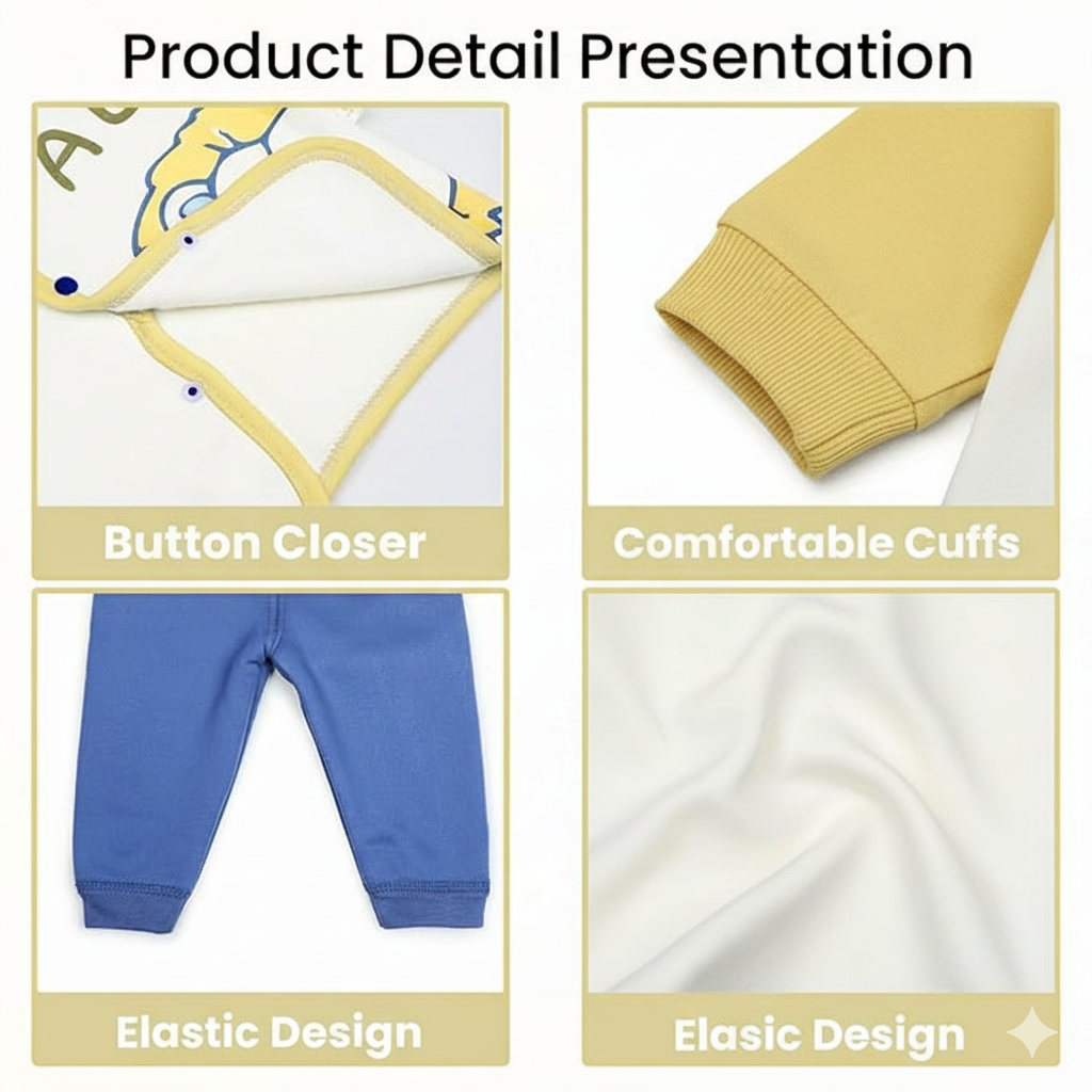 Infant Winter Outfit 0–3 Months – WooAttire Yellow 2-Piece Set