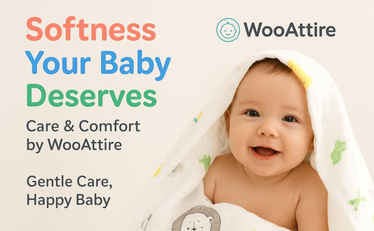 Softness That Loves Back – WooAttire 6-Layer Muslin Baby Wash Cloths