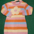 Girls Wool Blend Winter Sweater Dress with Flower Pattern | Full Sleeve | 2–3 Years