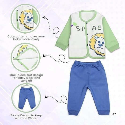 Baby Winter Dress Set 2-Piece | Soft Fleece Warm Newborn Outfit