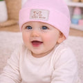 Baby Pink Bunny Ear Cotton Cap for Girls for 0–12 Months