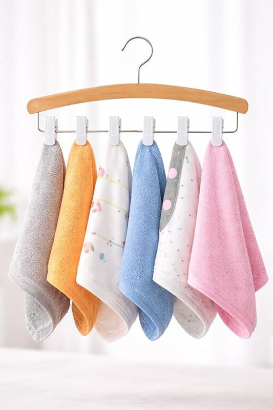 Baby Handkerchief Pack of 8 | Soft Cotton Newborn Face Towels Set