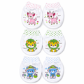 Baby Soft Cotton Mittens Pack of 3 | Newborn Anti Scratch Gloves | Cute Cartoon Design | 0-6 Months