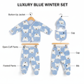 WooAttire Blue 5-Piece Baby Winter Set 0–1 Month – Complete Outfit