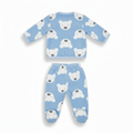Closed Toe Pajama in Blue – Newborn Baby Winter Clothes 0–1 Month