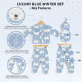 Matching Blue Baby Bib – WooAttire 5-Piece Winter Collection