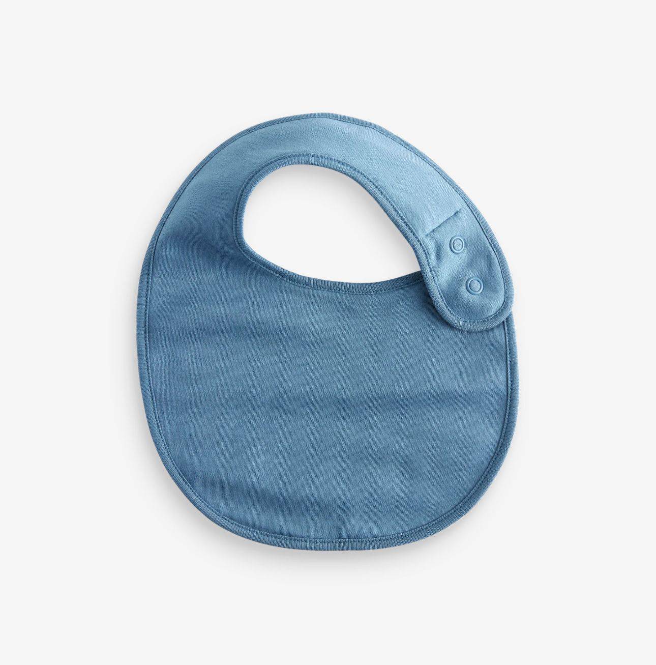 Blue Baby Dribble Bibs Pack of 5 | Soft Absorbent Feeding & Drool Bibs for Newborn Babies