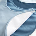 Blue Baby Dribble Bibs Pack of 5 | Soft Absorbent Feeding & Drool Bibs for Newborn Babies