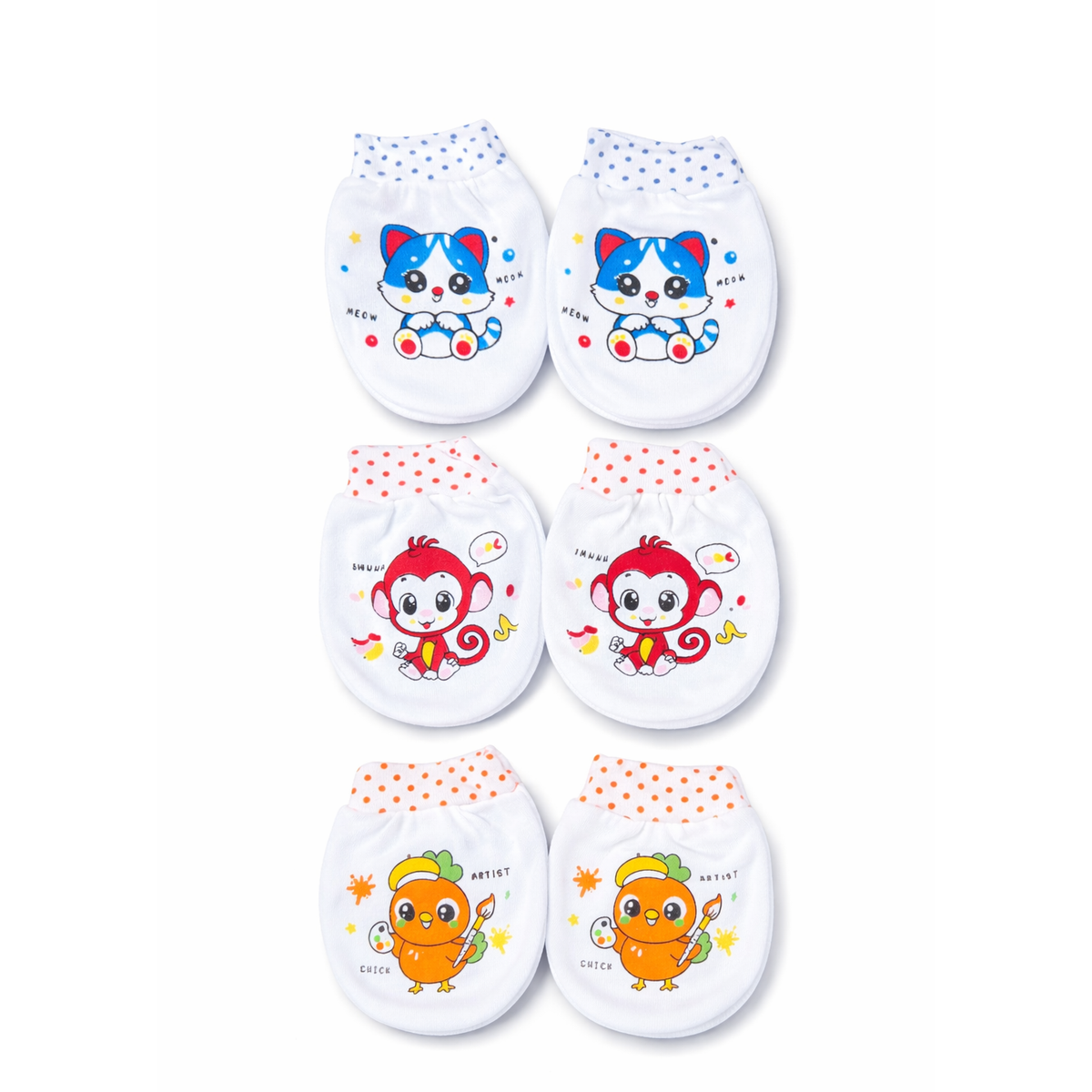 Four cartoon character stickers on a white background
