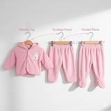 WooAttire Newborn Baby Winter Hoodie Suit – 3-Piece Set 0–1 Month