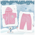 Soft Cotton Winter Dress for Newborns – 3-Piece Set
