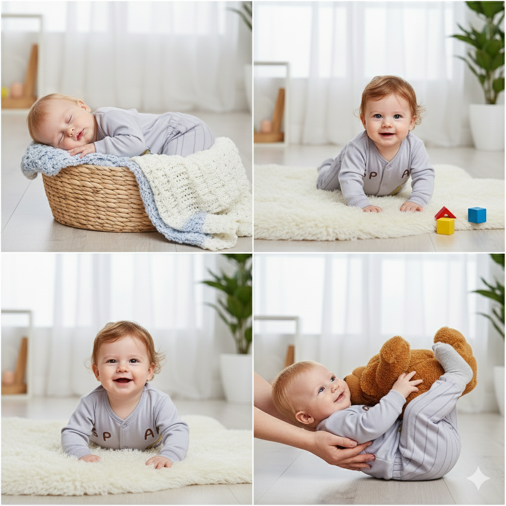 WooAttire newborn baby fleece winter set – 2-piece outfit 0–3 months