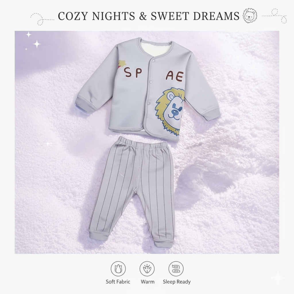 Infant winter outfit – fleece top and pants for baby boys and girls