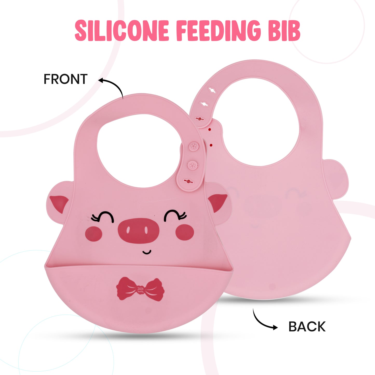 Waterproof Feeding Bib for Babies – WooAttire Pink