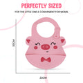 Odor-Free Silicone Feeding Bib – WooAttire Pink Bib