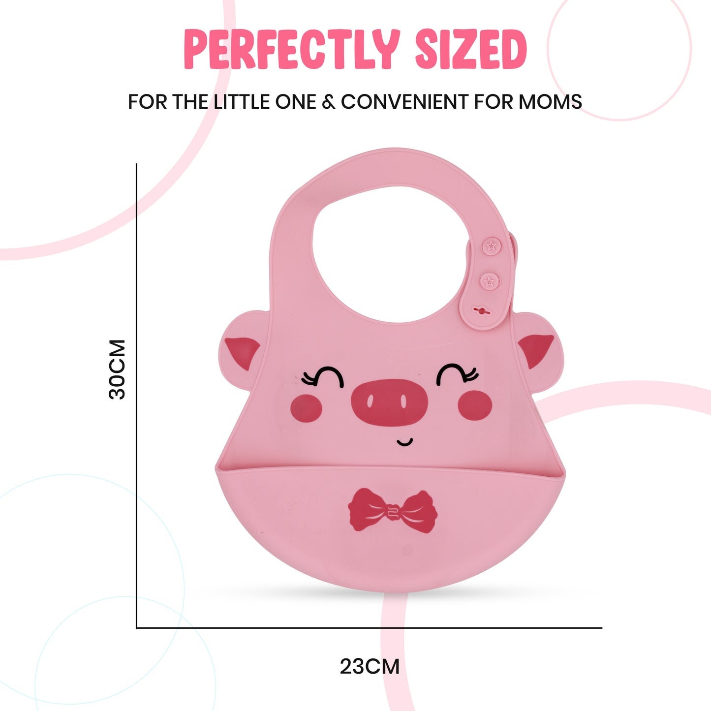Odor-Free Silicone Feeding Bib – WooAttire Pink Bib