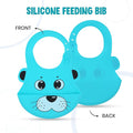 WooAttire Sky Blue Silicone Baby Bib – Soft, Waterproof & Adjustable