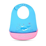 WooAttire Aqua Blue Silicone Baby Bib – Waterproof & Soft