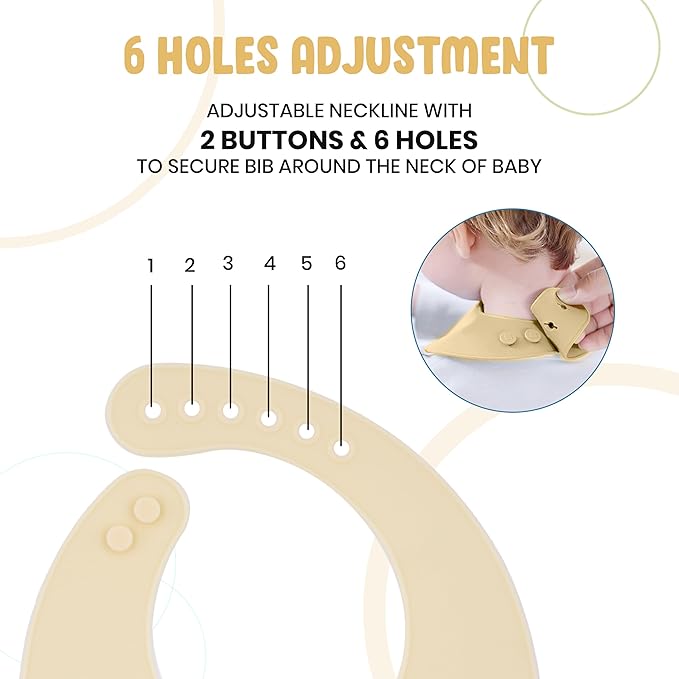 Beige Waterproof Bib for Babies – WooAttire