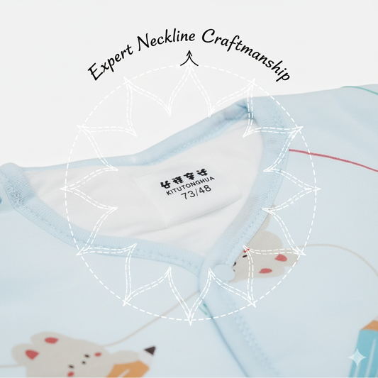 Newborn 2-Piece Blue Baby Winter Set with Warm Cotton Padding