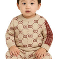 WooAttire Brown Woollen Sweater & Pant Set for Babies