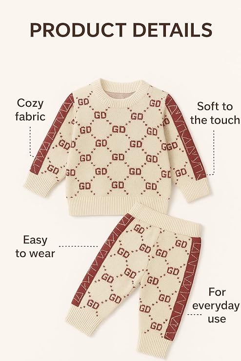 Cozy Brown Baby Winter Dress – WooAttire