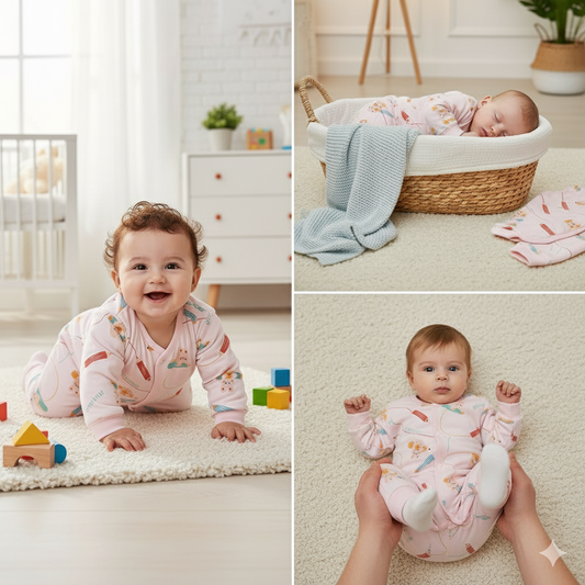 Soft Cotton Padded Pink Baby Night Suit – WooAttire Winter Wear