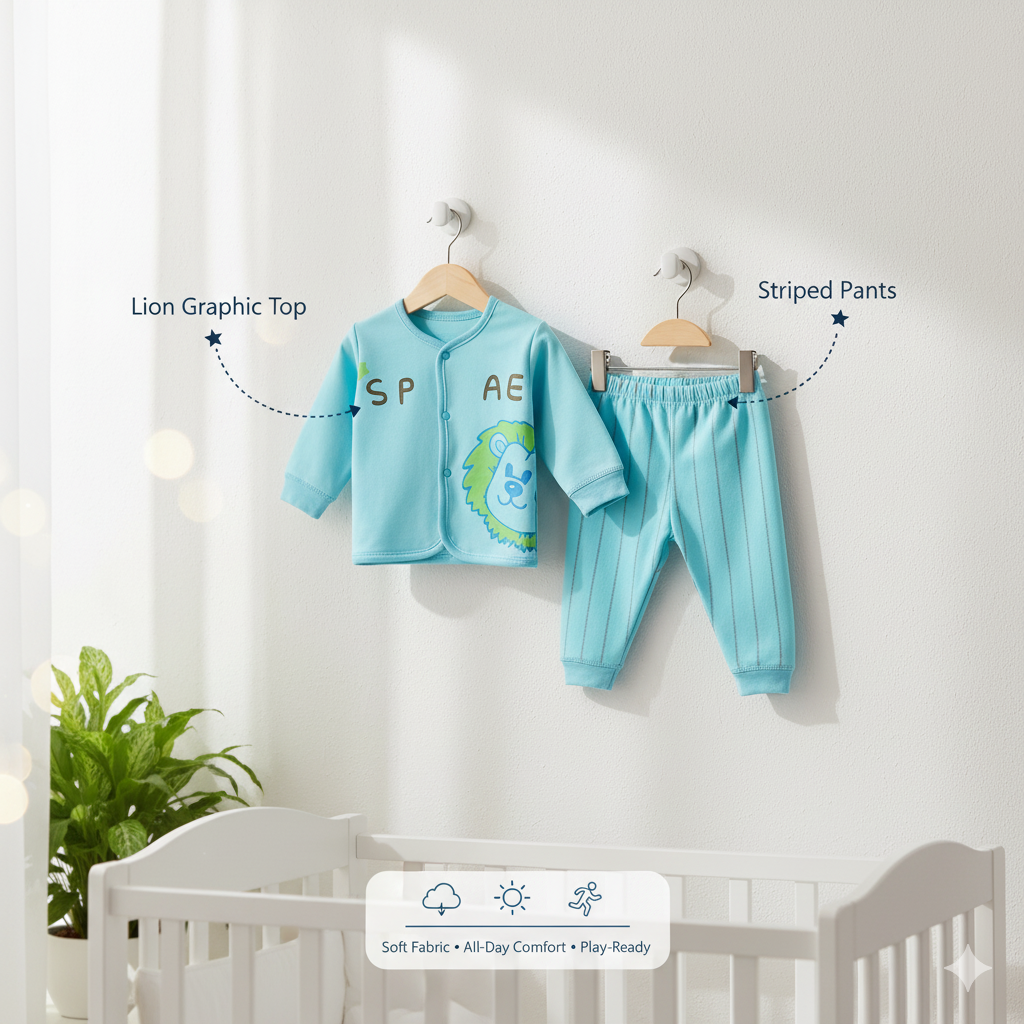 WooAttire Green 2-Piece Baby Winter Set 0–3 Months – Full Outfit