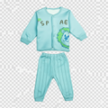 Fleece-Padded Baby Outfit in Green – Newborn Winter Wear