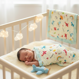 WooAttire 6-Layer Muslin Blanket Folded View