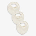 Cream Muslin Baby Dribble Bibs Pack of 3 | Soft Cotton Feeding Bib for Newborn & Infants