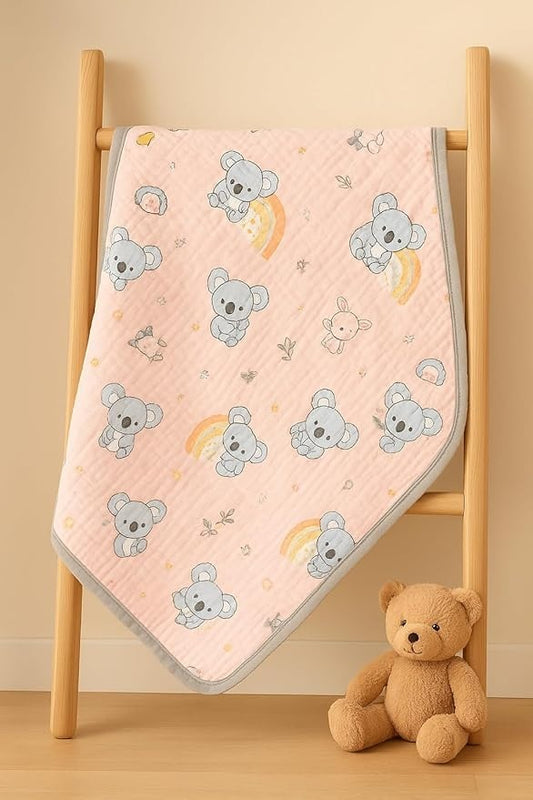 WooAttire 6-layer cotton muslin baby blanket 110x110 cm
