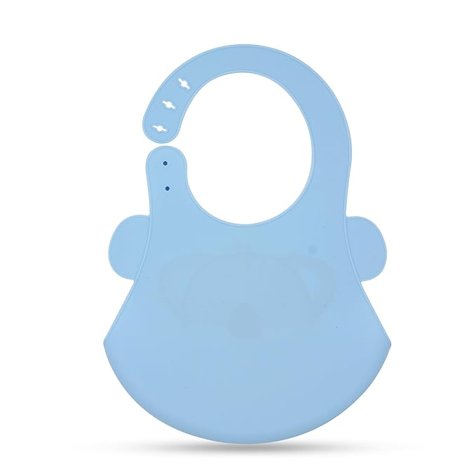 Pastel Blue BPA-Free Baby Bib – Adjustable Feeding Bib