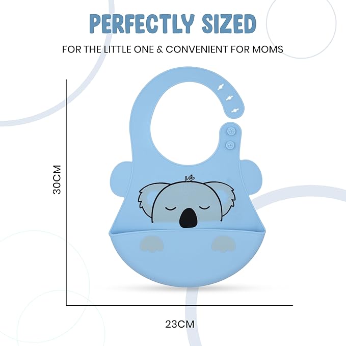 Reusable Waterproof Baby Bib – Pastel Blue WooAttire