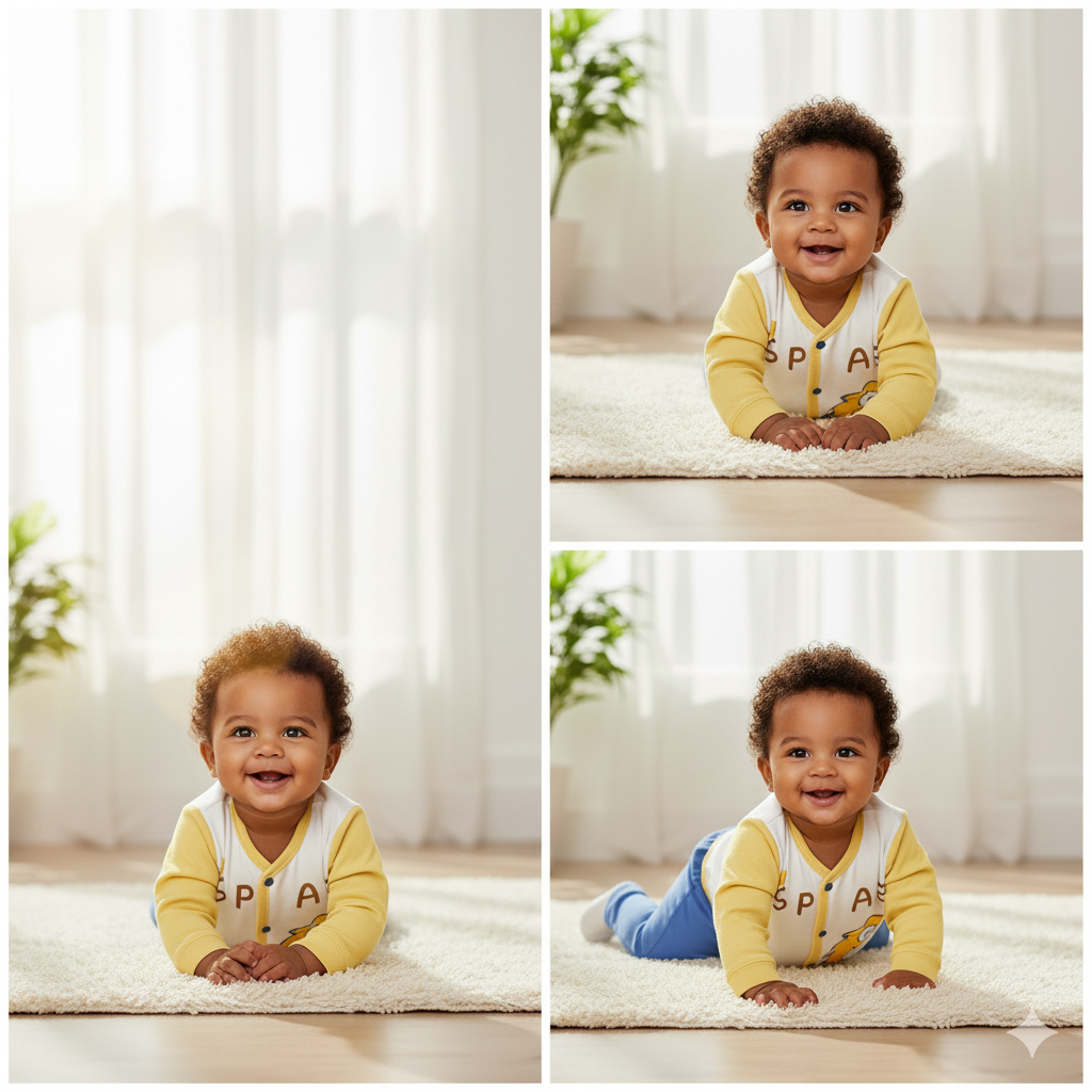 Soft Cotton Padded Yellow Baby Top with Cartoon Print – WooAttire