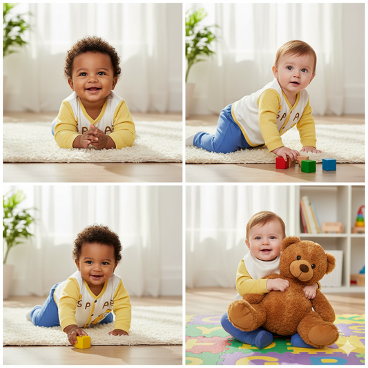 Matching Yellow Pant with Elastic Waistband for 0–3 Months Baby Winter Set