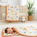 Soft Breathable Yellow Muslin Baby Blanket by WooAttire